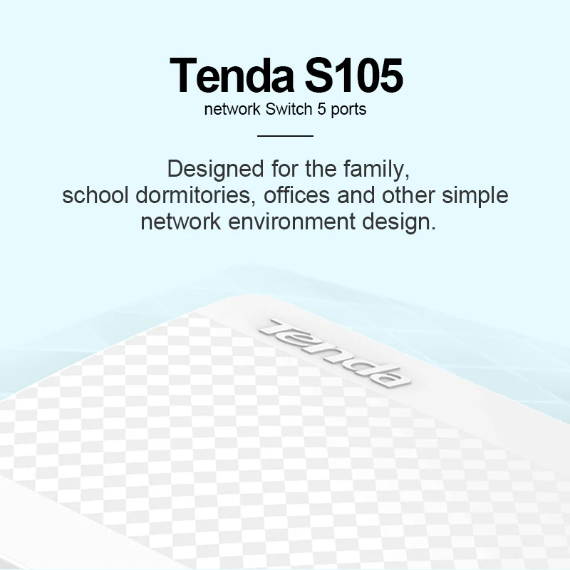 Tenda S105 Ethernet коммутатор 5 портов s мини настольный сетевой коммутатор 10 м/100 м RJ45 порт полный дуплексный LAN концентратор Plug and Play Простая настройка
