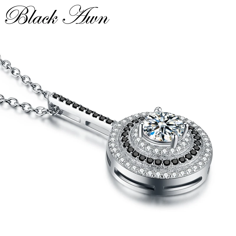 Женское ожерелье из серебра 100% пробы P074|fine jewelry|necklace round pendantnecklace pendant |
