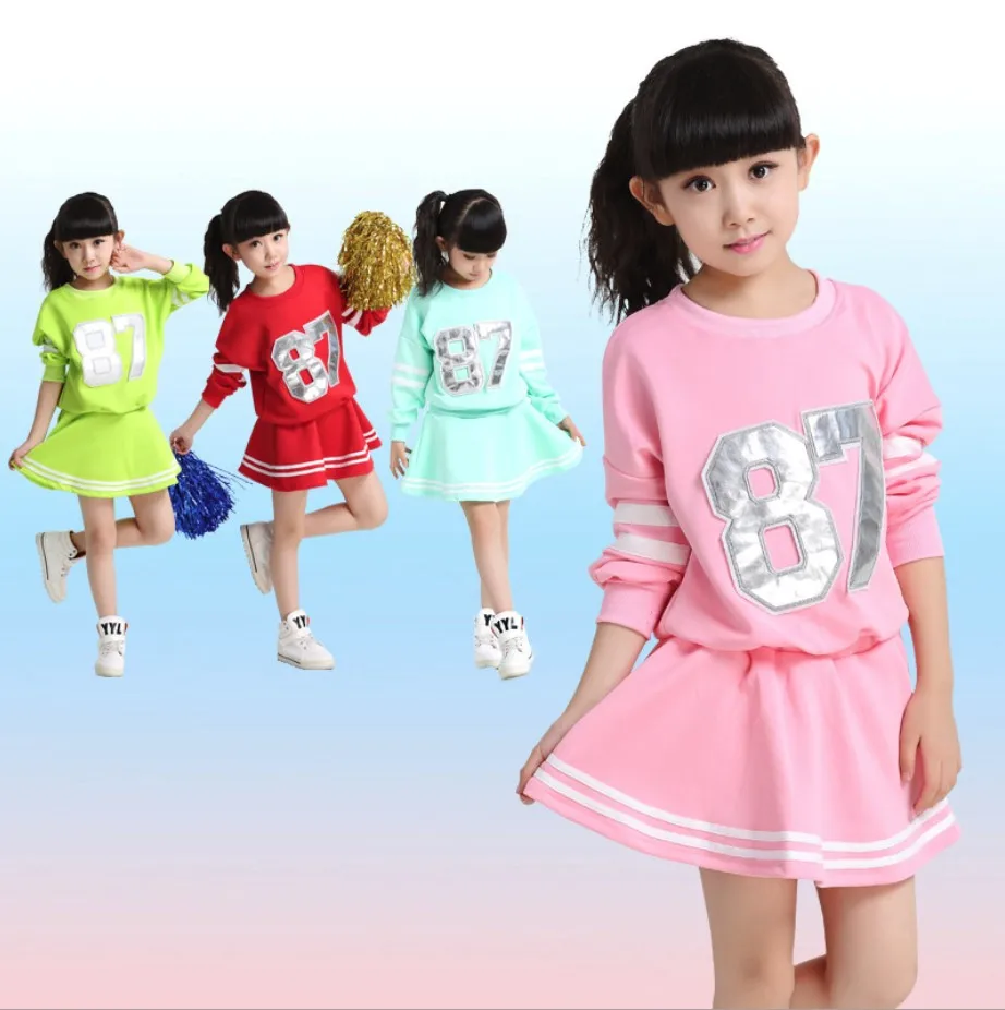 Детский комплект униформы для начальной школы Cheerleader костюм Болельщицы детские