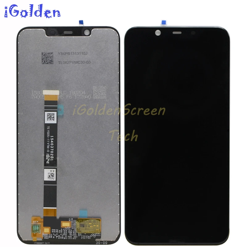 ЖК-дисплей 6 18 дюйма для Nokia 8 1 + дигитайзер сенсорного экрана в сборе запасные