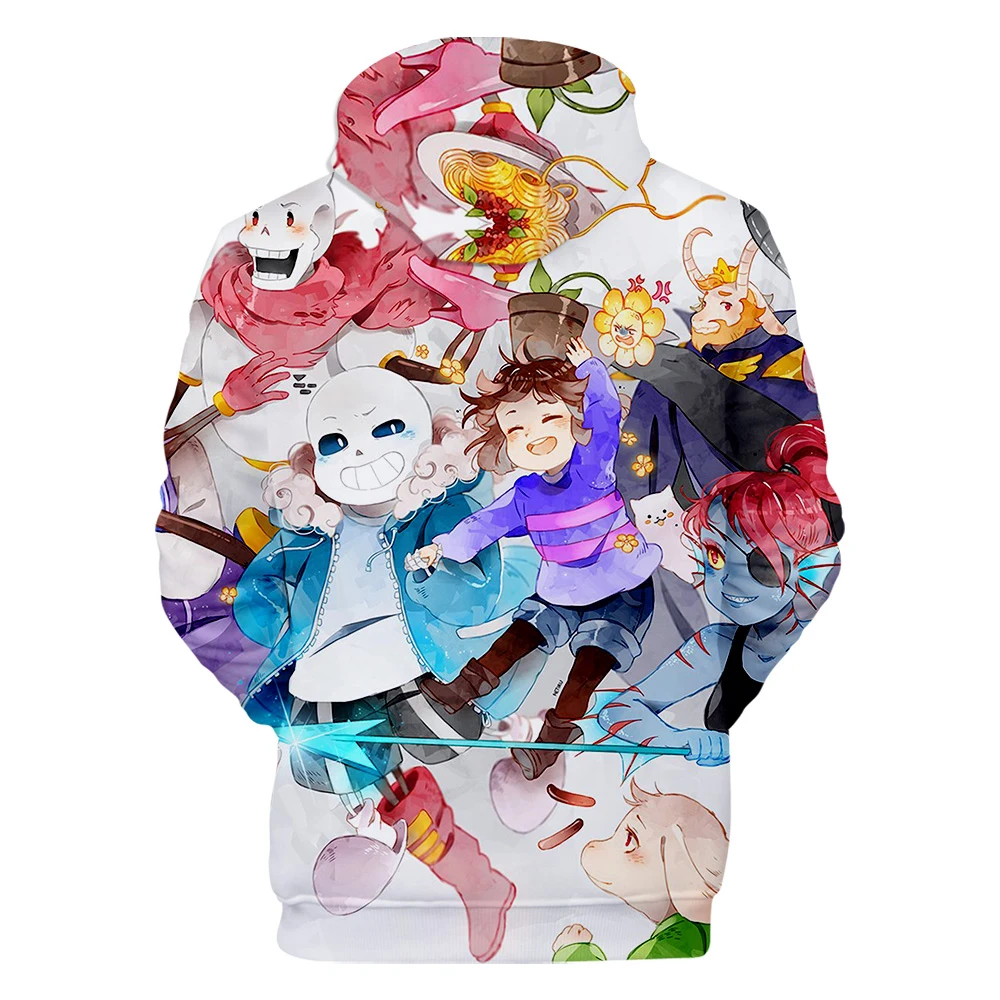 Новинка, Толстовка Undertale для мужчин/женщин, забавные худи Harajuku, стильная Популярная Игровая толстовка, 3D принт, пуловер с капюшоном