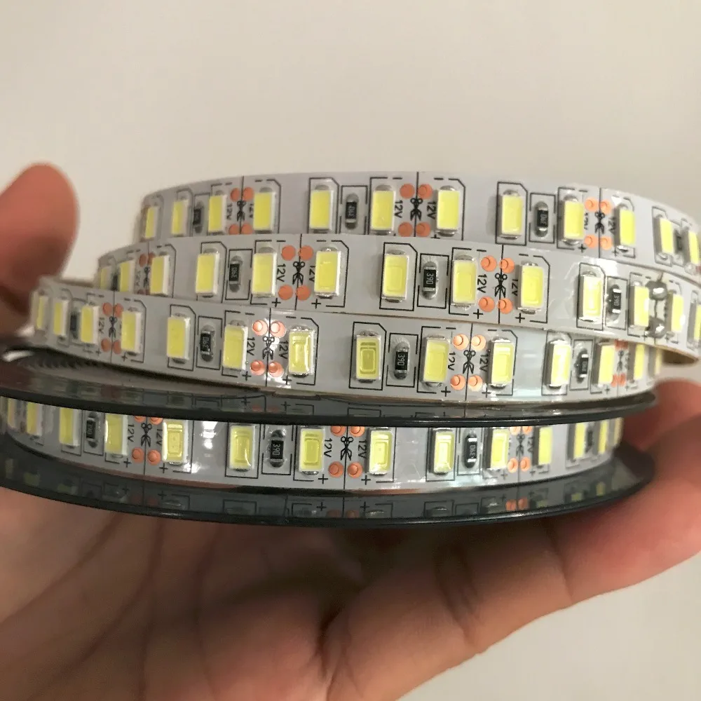 SMD 5730 120 светодиодов/м 4000K 5 м Светодиодная лента 120 Гибкая СВЕТОДИОДНАЯ лента SMD 5630 Epistar не Водонепроницаемая холодный белый/теплый белый 12 В постоянного тока
