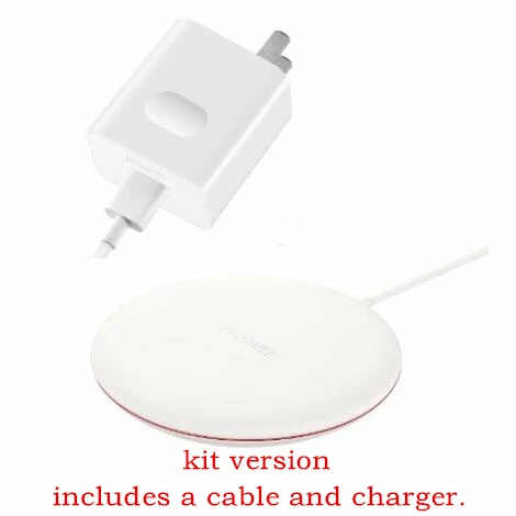 white add charger Оригинальное Беспроводное зарядное устройство huawei 15 Вт(макс.) версия быстрой зарядки type-C Qi умное быстрое зарядное устройство для huawei mate 20 Pro mate 20 RS - Цвет: white add charger