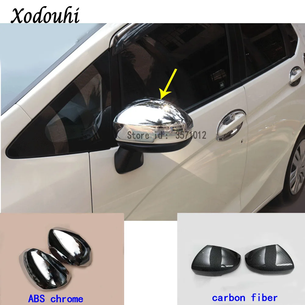 Для Honda Fit Jazz 2014 2015 2016 2017 Автомобильная ABS хромированная задняя панель заднего вида