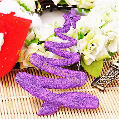 1pc purple color 1 шт. порошок высококачественные Рождественские елочные украшения 12 см* 10 см принадлежности Ремесла Висячие Рождественские изделия для декорации 20 г/шт - Цвет: 1pc purple color