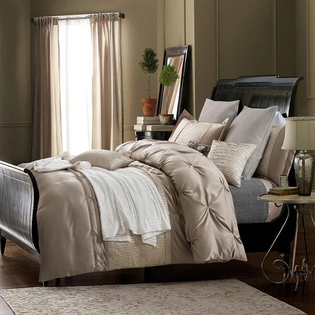 Шелковые простыни роскошный комплект постельного белья дизайнерские покрывала