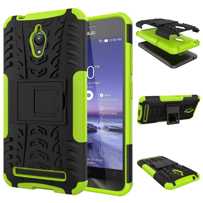 Армированный двухслойный Жесткий ПК Мягкий силиконовый чехол для ASUS Zenfone Max Go ZC451TG