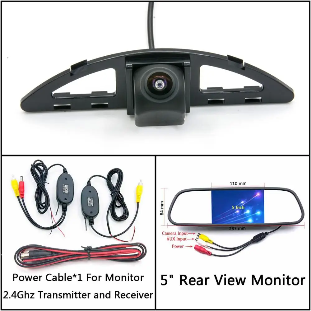 C Wireless 5 inch M 175 градусов HD камера заднего вида для Honda City 5 2008 2009 2010 2011 2012 2013 автомобильный монитор парковки водонепроницаемый - Название цвета: C Wireless 5 inch M