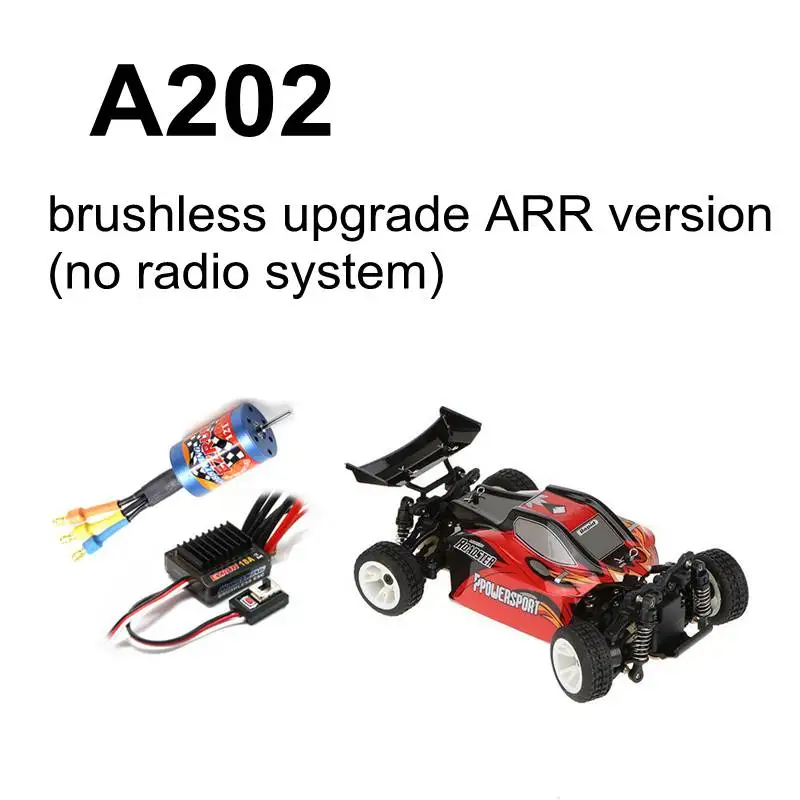 A202 brushless ARR RC WLtoys A202 A212 A222 A232 A242 A252 1:24 автомобиля ударная установка RTR бесщеточная модернизация EZRUN 2030 мотор 18A ESC AX5S 2,4 г радио - Цвет: A202 brushless ARR