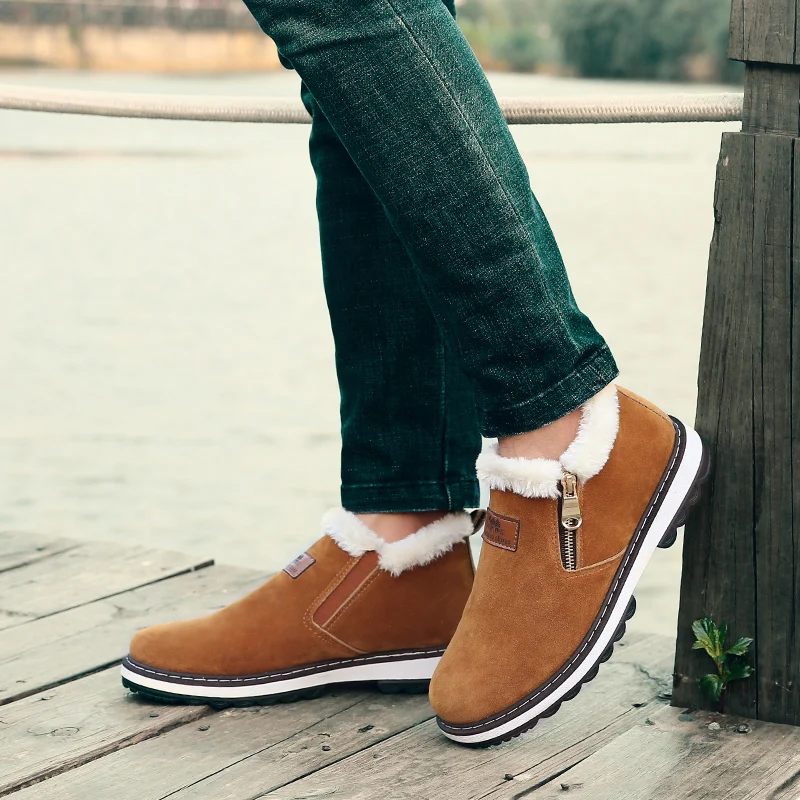 Новое поступление модные зимние мужские ботинки износостойкие ботильоны ручной