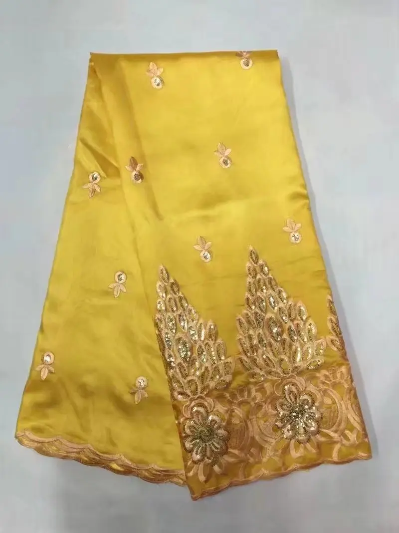 Фиолетовая африканская кружевная ткань с блестками в африканском стиле Джордж