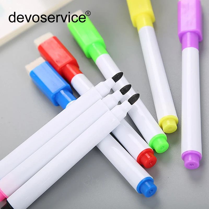

8Pcs/Set Highlighter Magnetic Whiteboard Pen Erasable Dry White Board Markers Magnet For Kids Drawing Pens Office School Supplie