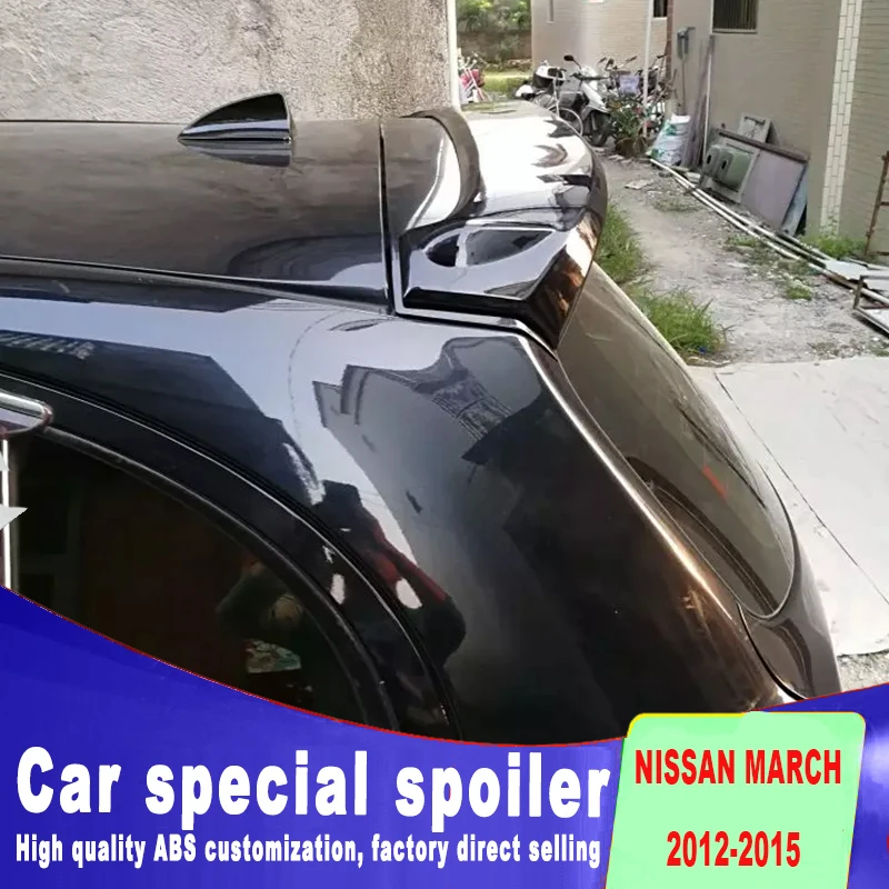 Спойлер на заднее крыло автомобиля спойлер стекло для Nissan March|Спойлеры и крылья| |