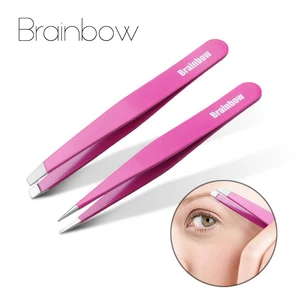 Профессиональный пинцет для бровей Brainbow, пинцеты антистатические, для удлинения накладных ресниц