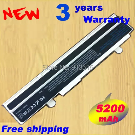 Белый Аккумулятор для ноутбука Asus Eee PC 5200 мАч 1011 1015 1016P 1015PE 1016 1215 P |battery air|battery dell