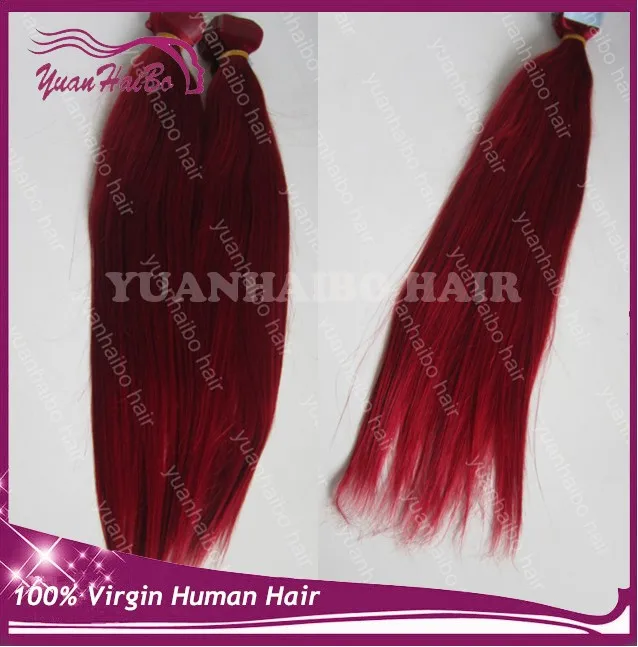 100% девственницы монгольский волос remy 9А качество красный цвет прямой 3