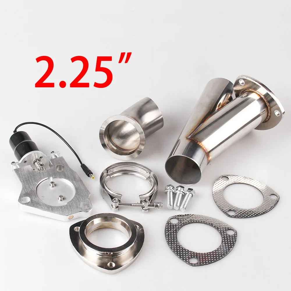 2.25 inch " /2,25"/2," /3" Электрический нержавеющий выхлоп вырезанный клапан/переключатель с дистанционным управлением и ручным управлением - Цвет: 2.25 inch