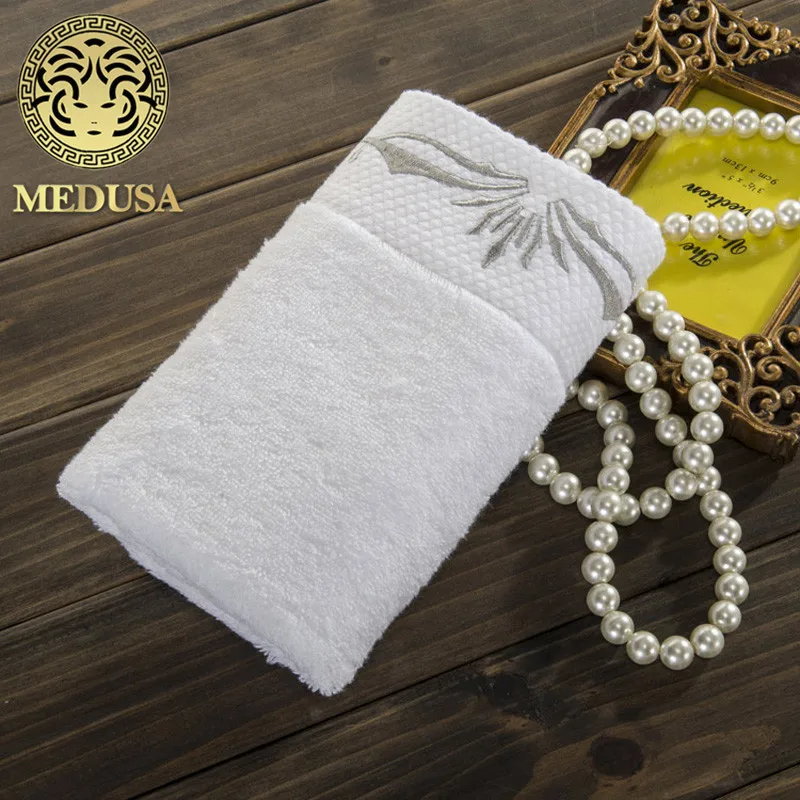 Медуза outlet штапельного хлопка атласа вышитые цветок ванна/лицо/полотенце для рук