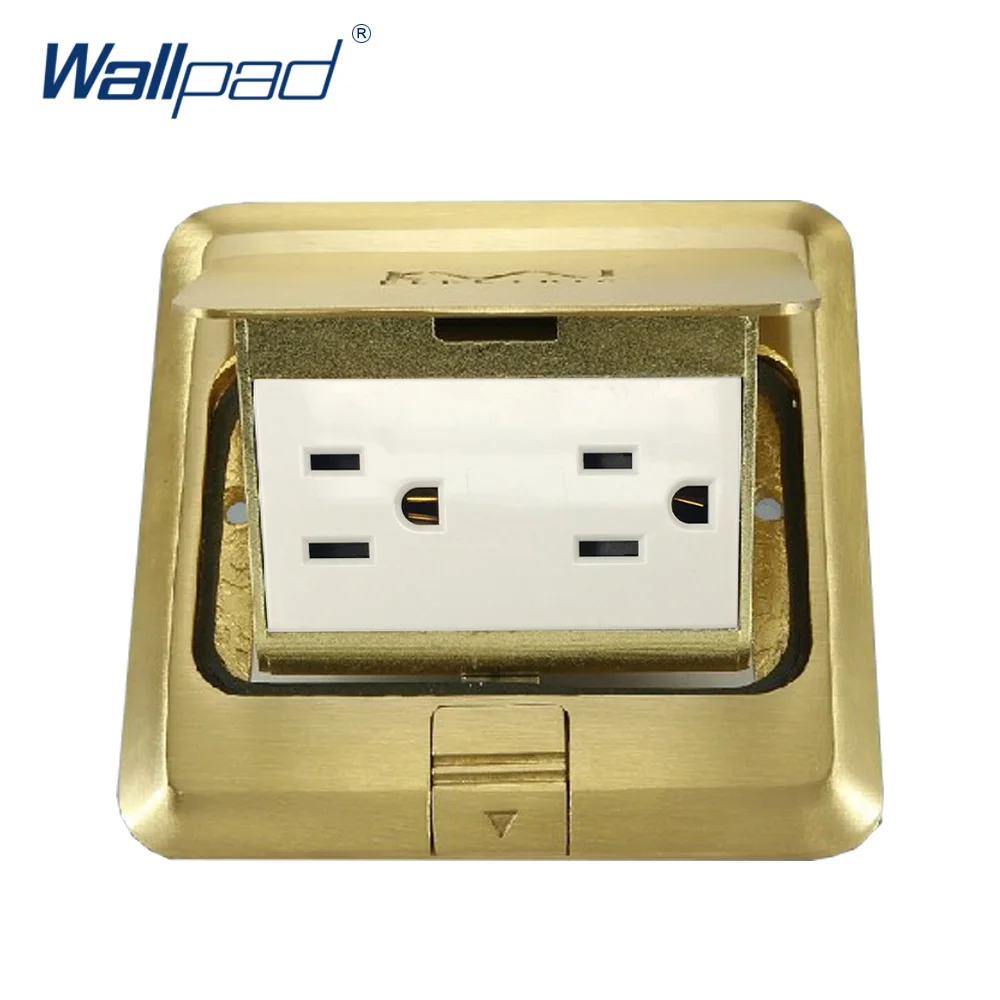 Американский размер 6 Pin розетка Wallpad люксовые клавишные Медь и SS304 Панель