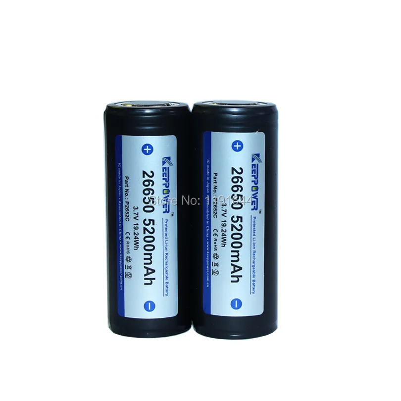 Оригинальный аккумулятор Keeppower 3 7 В ICR 26650 5200 мАч 1 шт. бесплатная доставка |