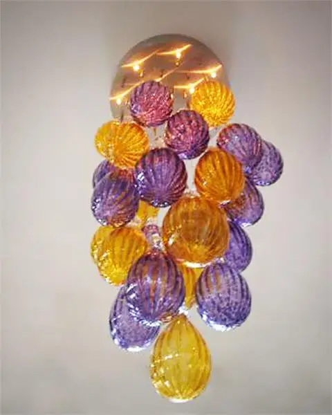 

Modern Chihuly Art Ball Lamps Mouth Bown Murano Glass Chandeliers with LED Light