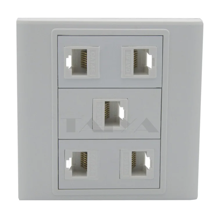 

Сетевая настенная пластина RJ45 с 5 портами
