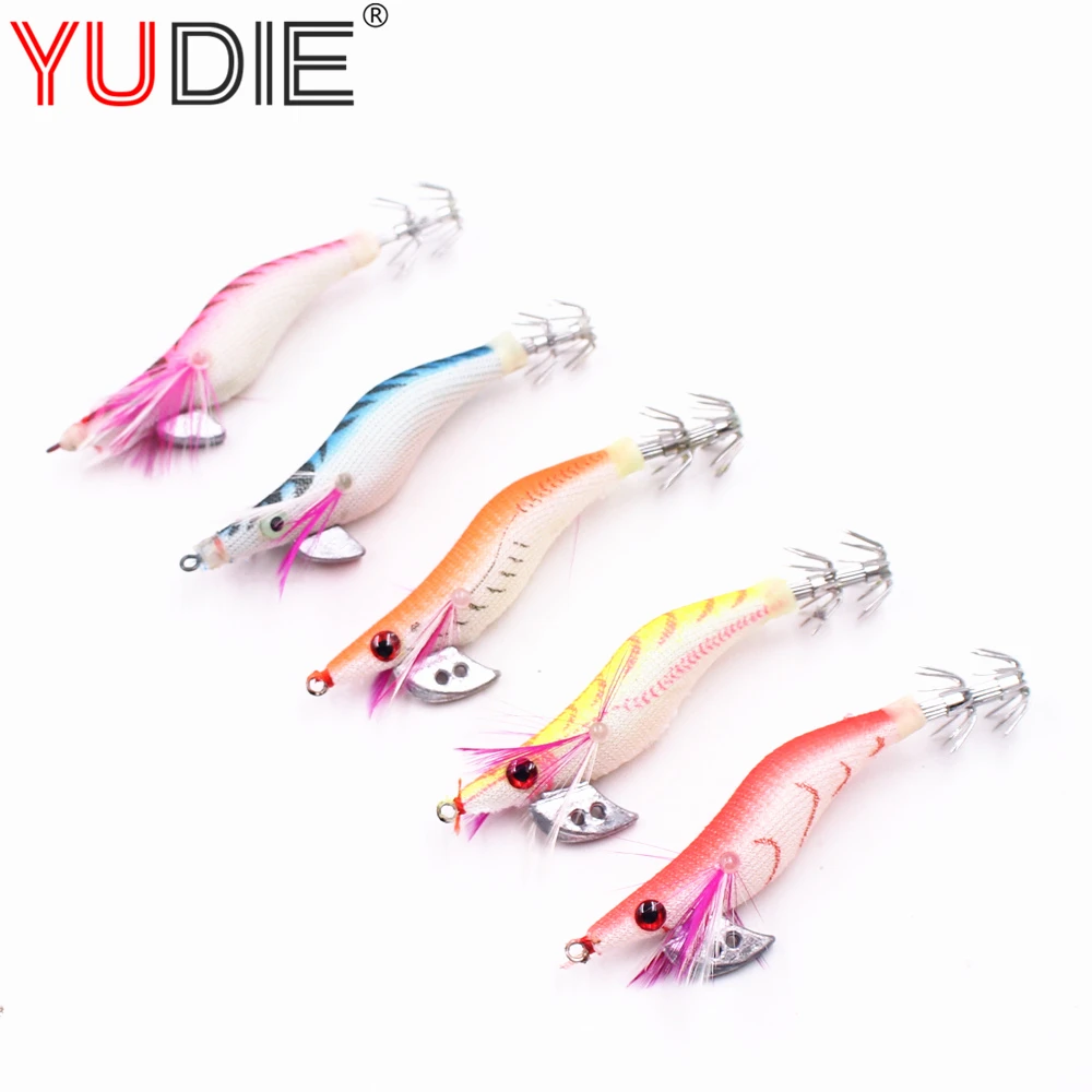 1Pcs 8cm 11g Squid Hook Hard Wood Shrimp For Sea Carp Fly Fishing Spinner Bait Accessories Hooks Tool Wobblers Fish Sport lures | Спорт и