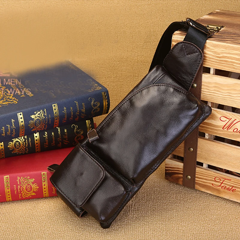 Поясная Сумка из натуральной кожи поясная сумка для телефона дорожная мужчин