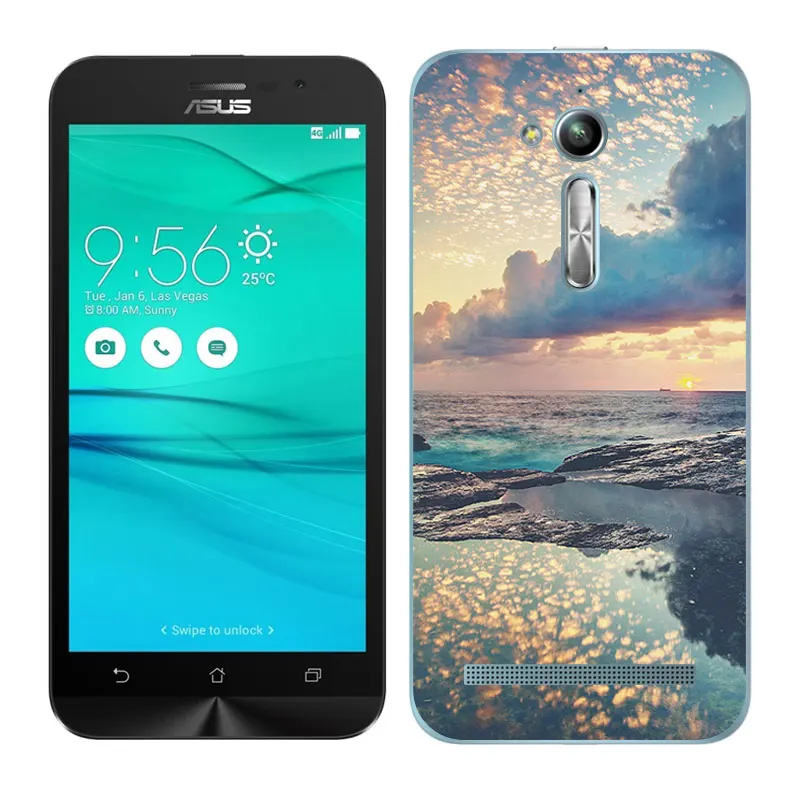 Для Asus Zenfone Go ZB500KL ZB500KG Мягкий Чехол Для Zenfone Go силиконовый чехол спящий окрашенный Для Zenfone Go ZB500KG 5,0" - Цвет: 09
