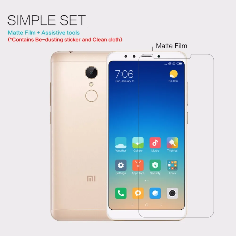Nillkin прозрачная ПЭТ Высокая Прозрачная/матовая защитная пленка для xiaomi redmi5 redmi 5 plus Защитная пленка для экрана