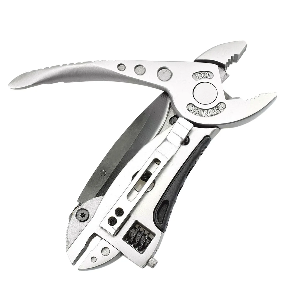 Portable Camping Survival Multi-tool Knife Hunting Accessories EDC Tools Set Gear Adjustable Wrench Jaw Screwdriver Pliers | Спорт и