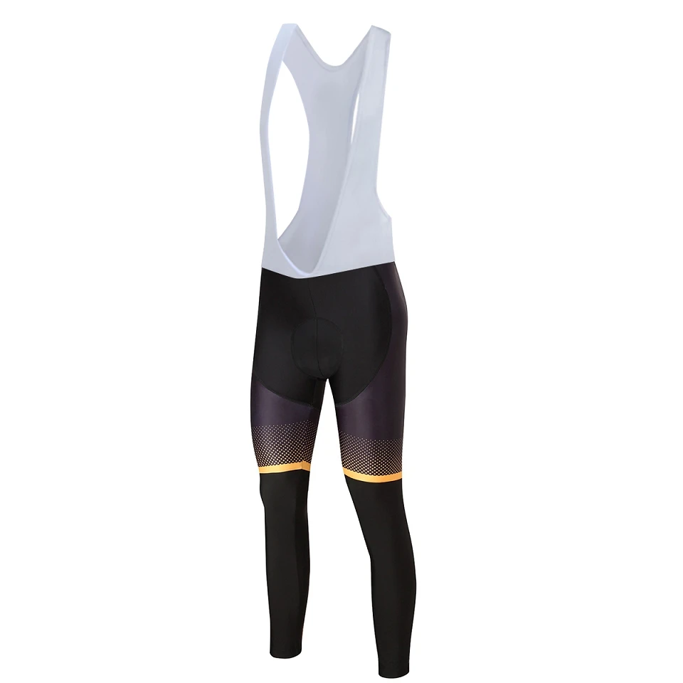 bib pants CYCEARTH с подкладкой из ткани coolmax гель зимние термальные длинные велосипедные комбинезоны флисовые MTB велосипедные гонки нагрудник шорты - Цвет: bib pants