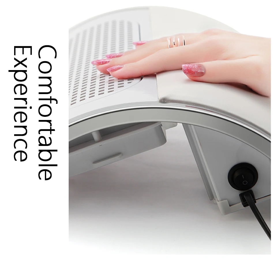 ROHWXY 40 Вт пылеуловитель для дизайна ногтей с 3 вентиляторами УФ-Гель-лак