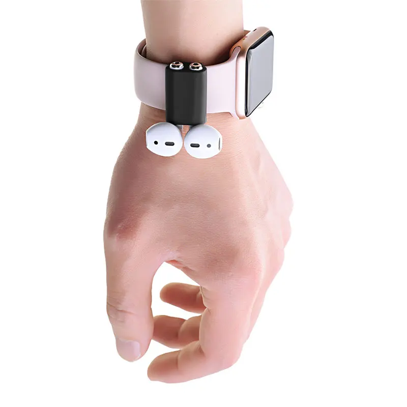 Силиконовый держатель для AirPods спортивный портативный чехол с ремешком