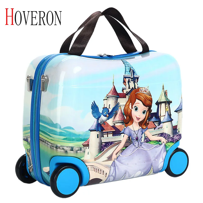 HOVERON Hot Children's Travel Bag File Bag Female Baby Boy Creative Baby Toy Box Luggage Can Sit Can Ride Children's Gifts - Цвет: Черный
