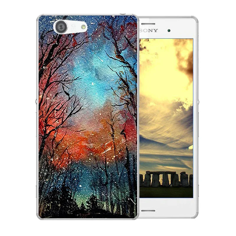 Чехол для телефона Sony Xperia Z3 Compact mini Мягкая силиконовая задняя крышка с рисунком