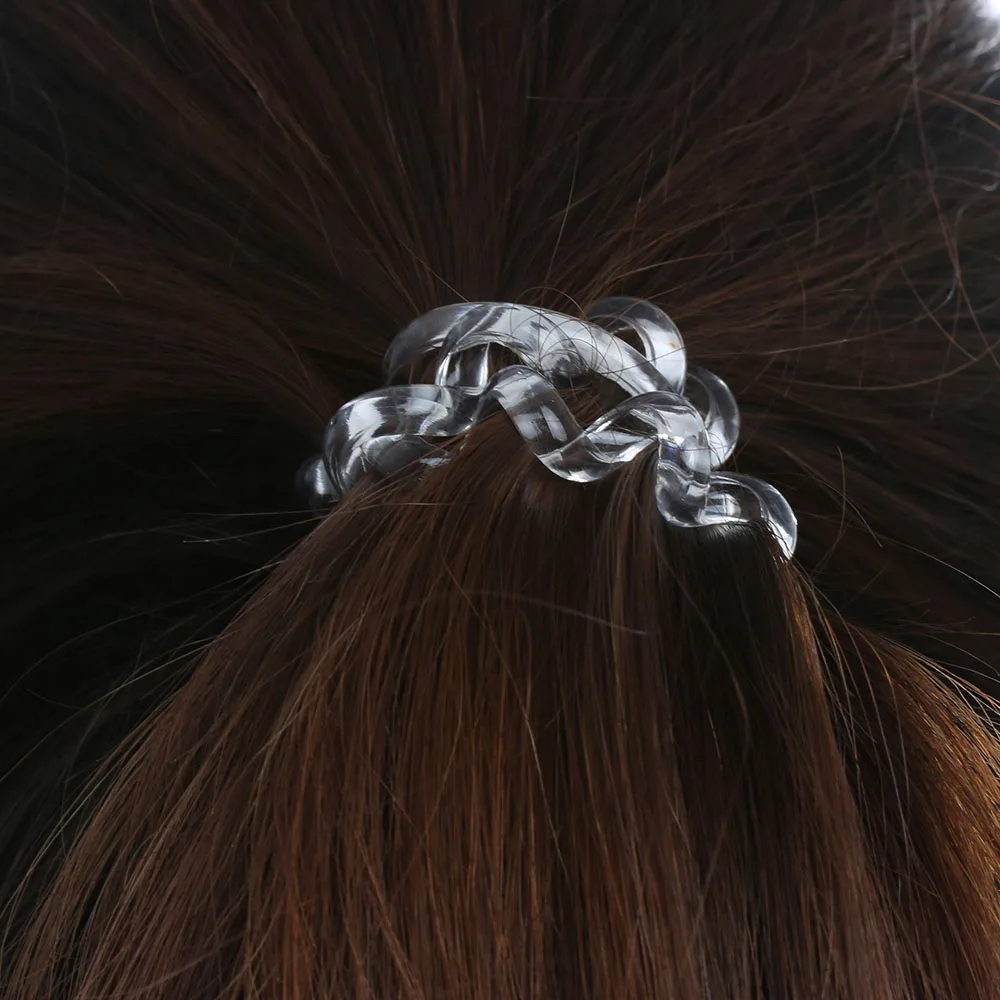 Модная простая резинка для волос 3 шт./лот женщин и девушек прозрачная эластичная