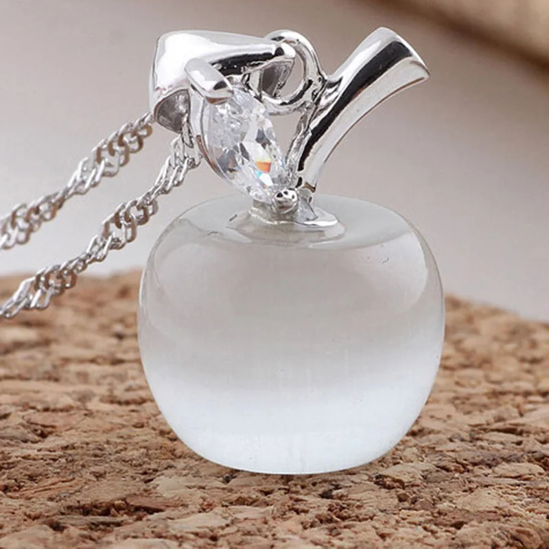 Модное женское ожерелье ISINYEE в виде яблока с кристаллами украшение на День