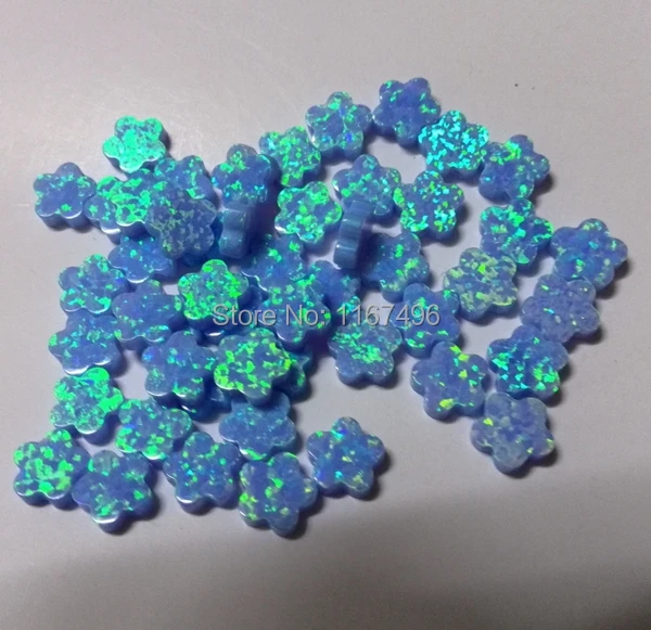 50 шт./лот Бесплатная доставка 10 мм синтетический цветок кабошон опал для