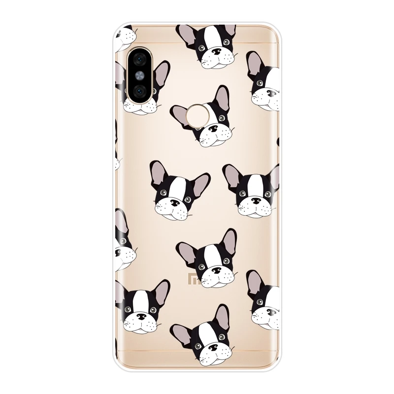 No.7 Задняя крышка для Xiaomi Redmi Note 4 4X5 5A 6 Pro Prime Pocophone F1 Redmi S2 6A 5 Plus 4A Мягкий силиконовый чехол для телефона с Мопсом бульдогом - Цвет: No.7
