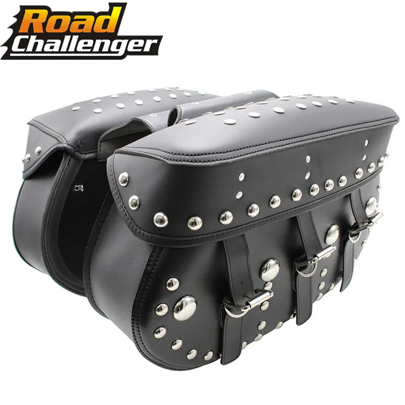 Для Harley для Yamaha Kawasaki универсальная мотоциклетная черная сумка из искусственной