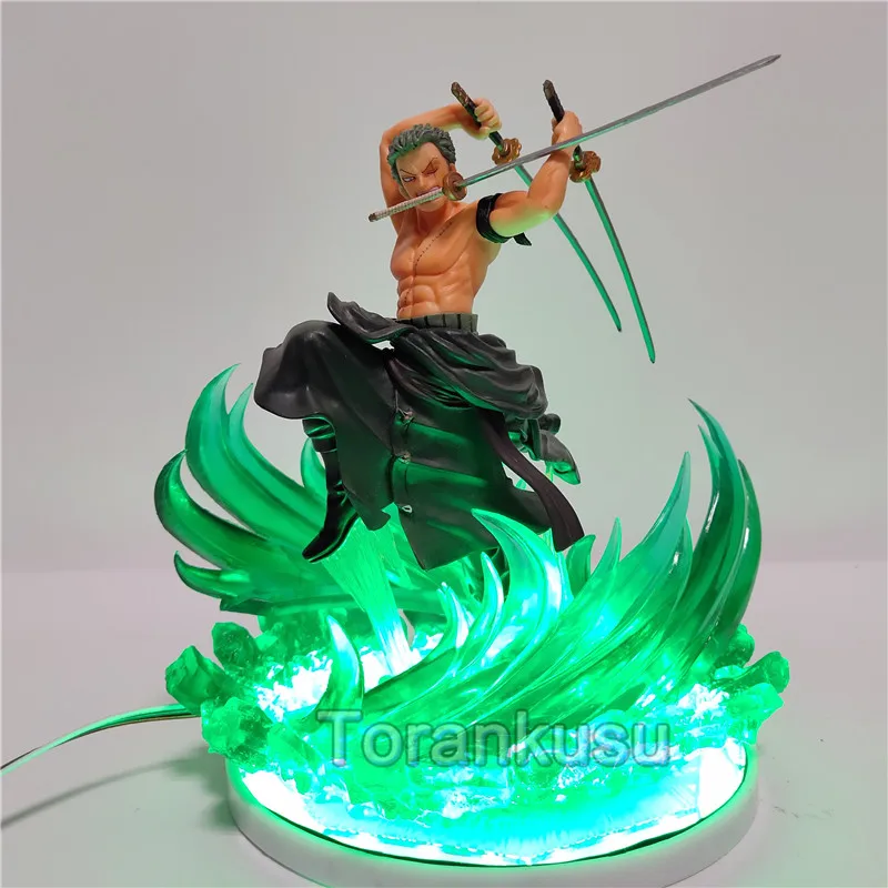 Экшн-фигурка Зоро 3D светодиодный ночсветильник One Piece Anime Roronoa Zoro светильник s
