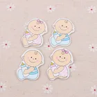 Без отверстий, синиерозовые детские окрашенные рандомные принадлежности для украшения дома 20 шт. 26x38 мм MT0375