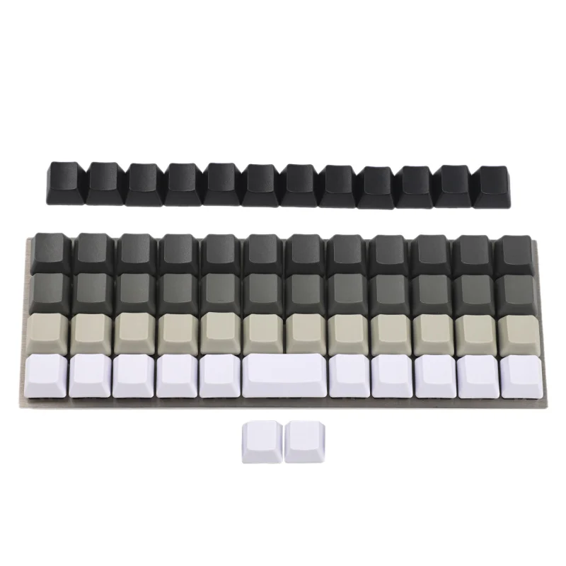 White-gr-bk Blank YMDK Planck Niu40 Preonic Keyset углеродный с лазерной гравировкой Топ принт OEM Keycap 1,5 мм толщина PBT - Цвет: White-gr-bk Blank