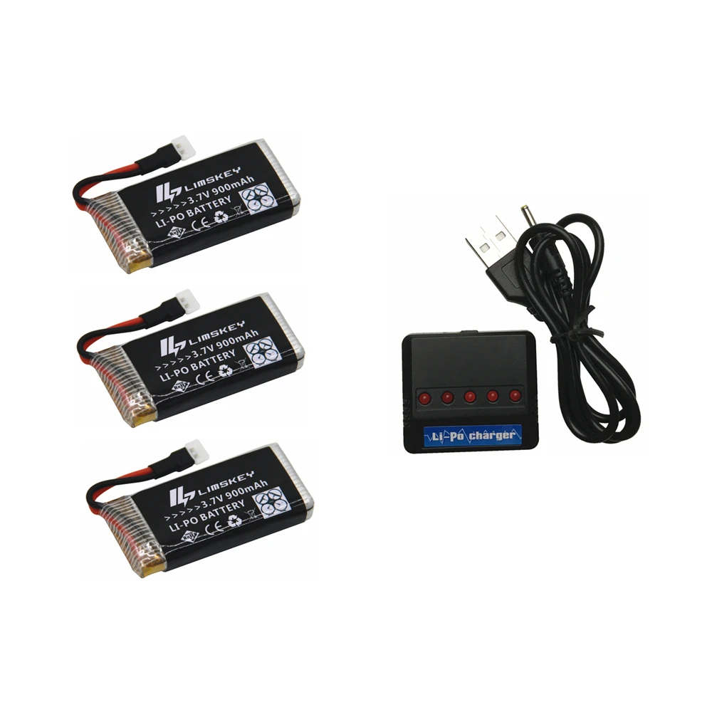 3 with c Limskey 900mAh 3,7 V LiPo батарея для SYMA X5C X5SC X5SW батарея с зарядным устройством RC Drone 3,7 V 900 mah Lipo батарея 902550 - Цвет: 3 with c