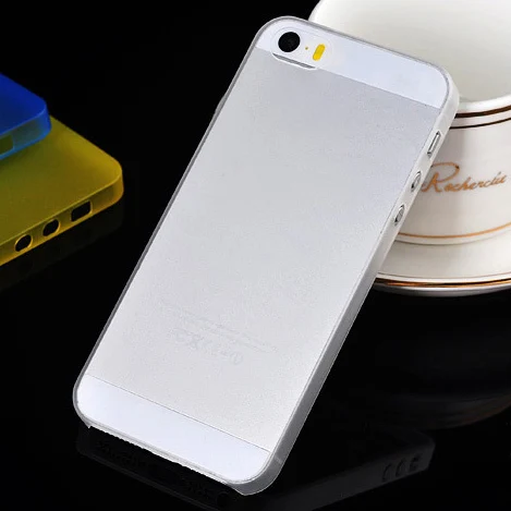 Тонкий Ультратонкий чехол для iPhone 5 цветной прозрачный дизайн матовый телефона 5S