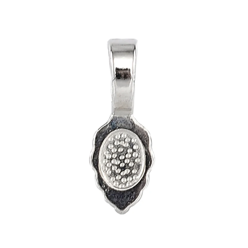 Pendant Clips &amp Clasps 40PCs Silver Tone leaf Glue on Bail Tags 26x8mm(1&quotx3/8&quot) Jewelry Findings DIY Accessories | Украшения и