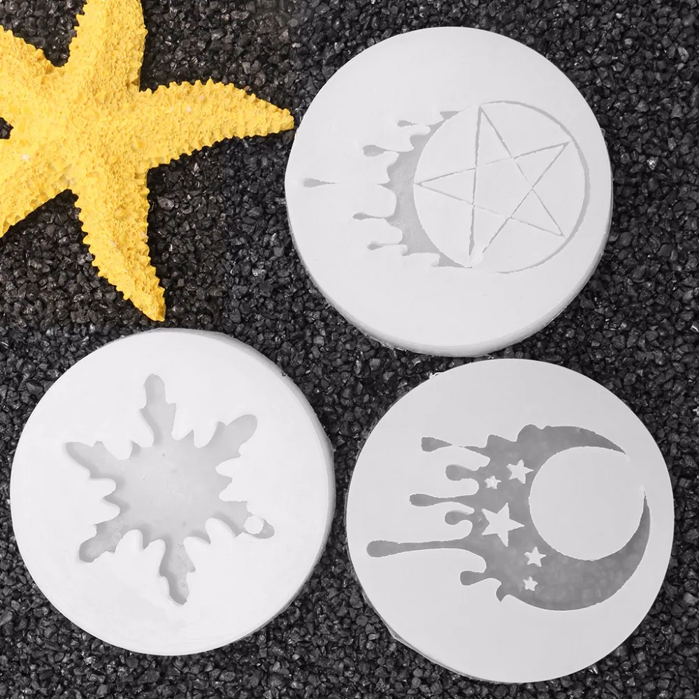 JAVRICK Hot New Turtle Moon DIY Silicone Mold Mould 3D For Resin Pendant Jewelry Cake Making Tool Three Patterns | Украшения и