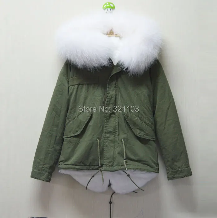 Белая женская парка с воротником Mrs из натурального меха зимняя куртка