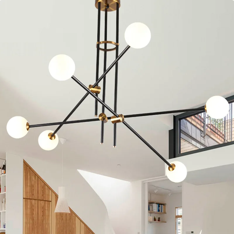 

Nordic creative magic beans molecular glass Pendant Lights simple atmospheric molecular living room lamps WF5081552